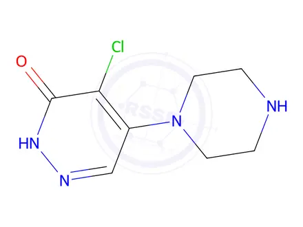 Chemical structure of 4-chloro-5-piperazin-1-ylpyridazin-3(2H)-one