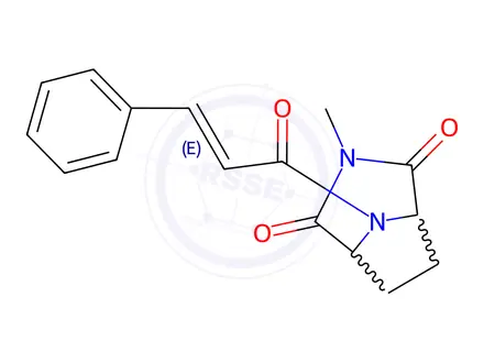 Chemical structure of 3-Methyl-8-cinnamoyl-3,8-diazabicyclo[3.2.1]octane-2,4-dione