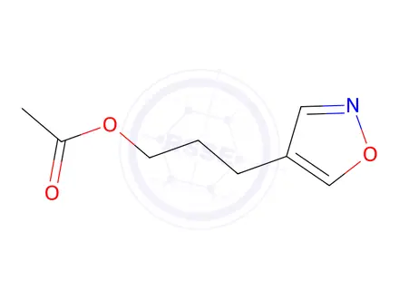 Chemical structure of 4-Isoxazolepropanol,acetate(ester)(9CI)