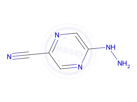 Chemical structure of 5-Hydrazinylpyrazine-2-carbonitrile