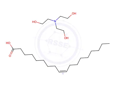 Chemical structure of 9-Octadecenoic acid (Z)-, reaction products with triethanolamine