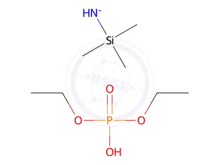 Chemical structure of PHOSPHORIC ACID-O,O-DIETHYL ESTER-N-TRIMETHYLSILYLAMIDE