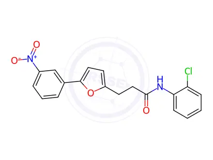 Chemical structure of N-(2-Chlorophenyl)-3-(5-(3-nitrophenyl)furan-2-yl)propanamide