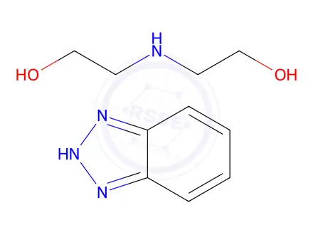 Chemical structure of 2,2'-iminobisethanol, compound with 1H-benzotriazole (1:1)