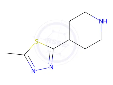 Chemical structure of 4-(5-Methyl-1,3,4-thiadiazol-2-yl)piperidine