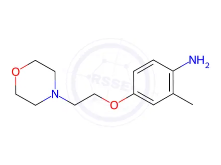 Chemical structure of 2-Methyl-4-[2-(4-morpholinyl)ethoxy]phenylamine