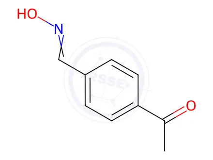 Chemical structure of Benzaldehyde, 4-acetyl-, 1-oxime (9CI)