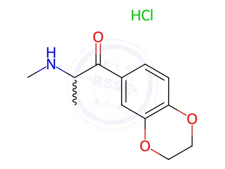 Chemical structure of 3,4-EDMC (hydrochloride)