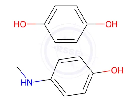 Chemical structure of HYDROQUINONE--4-(METHYLAMI