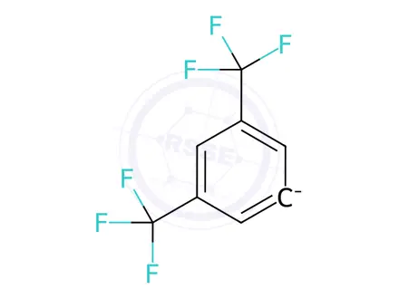 Chemical structure of 3,5-Bis(trifluoromethyl)phenylmagnesium bromide-
