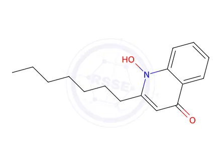 Chemical structure of 2-Heptyl-4-hydroxyquinolin-1-ium-1-olate