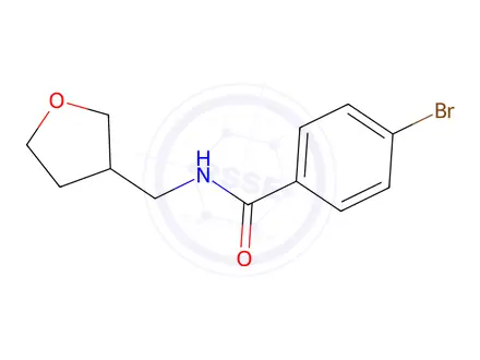 Chemical structure of 4-Bromo-N-((tetrahydrofuran-3-yl)methyl)benzamide