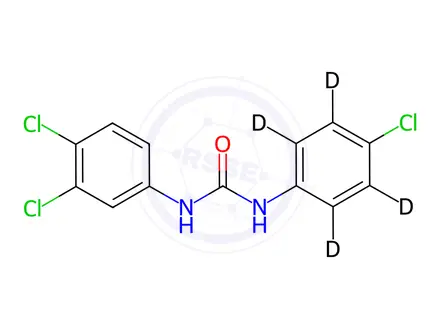 Chemical structure of Triclocarban-[D4]
