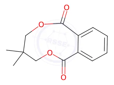 Chemical structure of 2,2-dimethylpropane-1,3-diyl phthalate