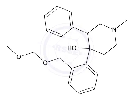 Chemical structure of 4-(2-((Methoxymethoxy)methyl)phenyl)-1-methyl-3-phenylpiperidin-4-ol