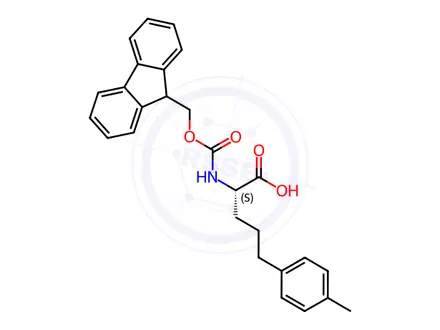 Chemical structure of Fmoc-(S)-2-amino-5-(4-methylphenyl)pentanoic acid