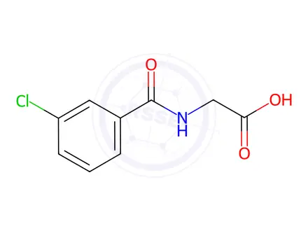 Chemical structure of m-Chloro Hippuric Acid