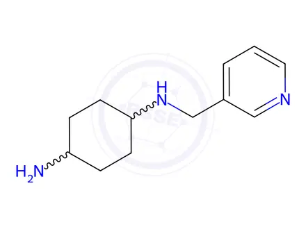 Chemical structure of trans1-N-(Pyridin-3-ylmethyl)cyclohexane-1,4-diamine