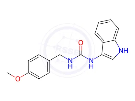 Chemical structure of 1-(1H-Indol-3-yl)-3-(4-methoxybenzyl)urea