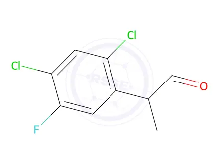 Chemical structure of 2-(2,4-Dichloro-5-fluorophenyl)propanal
