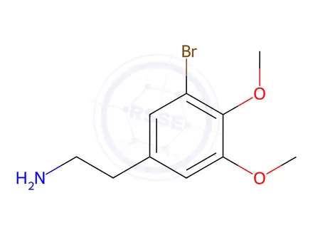 Chemical structure of 2-(3-Bromo-4,5-dimethoxyphenyl)ethanamine
