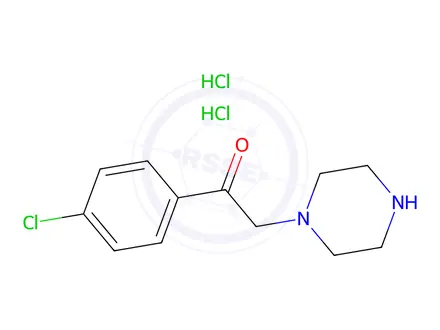 Chemical structure of 1-(4-Chlorophenyl)-2-(piperazin-1-yl)ethan-1-one Dihydrochloride