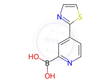 Chemical structure of (4-(Thiazol-2-yl)pyridin-2-yl)boronic acid