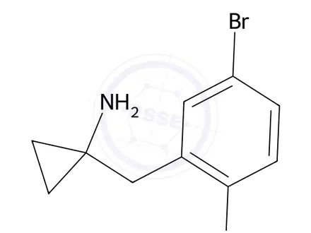Chemical structure of 1-(5-Bromo-2-methoxybenzyl)cyclopropan-1-amine
