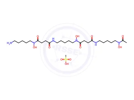 Chemical structure of Desferrioxamine mesilate