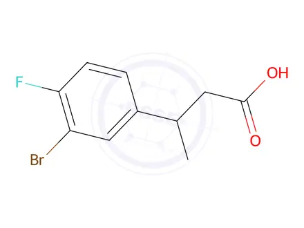 Chemical structure of 3-(3-Bromo-4-fluorophenyl)butanoic Acid