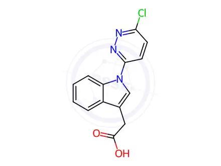 Chemical structure of 2-[1-(6-Chloro-3-pyridazinyl)-1H-indol-3-yl]-acetic acid