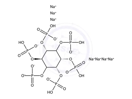 Chemical structure of Myo-inositol, hexakis(dihydrogen phosphate), heptasodium salt