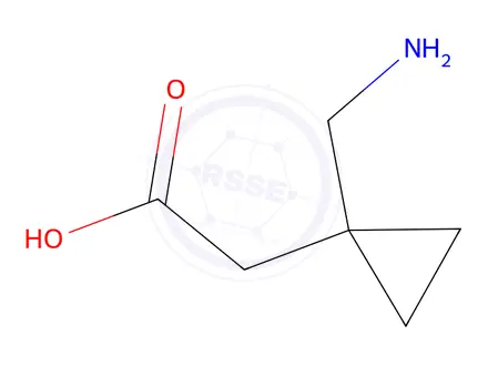 Chemical structure of 2-[1-(Aminomethyl)cyclopropyl]acetic acid