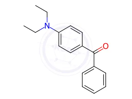 Chemical structure of 4-(Diethylamino)benzophenone