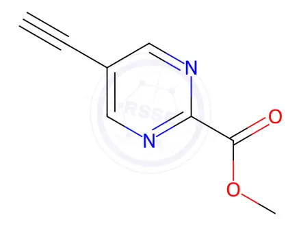 Chemical structure of Methyl 5-ethynylpyrimidine-2-carboxylate
