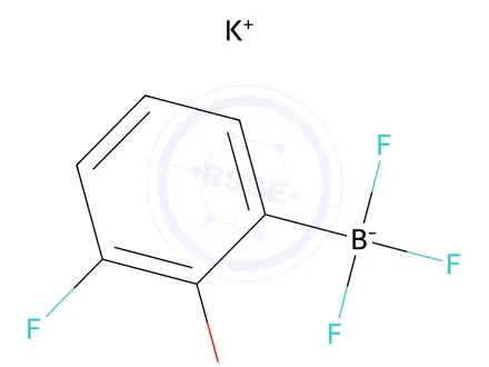 Chemical structure of Potassium trifluoro(3-fluoro-2-hydroxyphenyl)borate