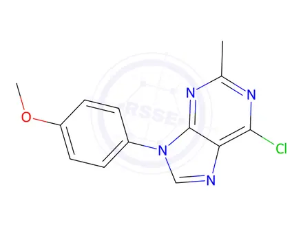 Chemical structure of 6-Chloro-9-(4-methoxyphenyl)-2-methyl-9H-purine