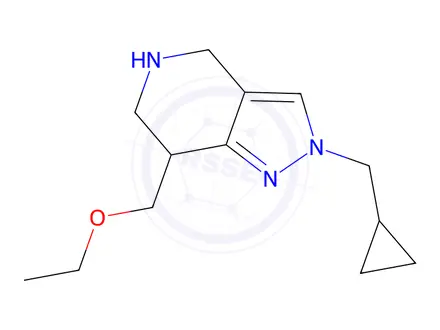 Chemical structure of 2-(Cyclopropylmethyl)-7-(ethoxymethyl)-4,5,6,7-tetrahydro-2H-pyrazolo[4,3-c]pyridine