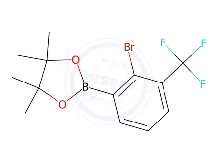 Chemical structure of 2-Bromo-3-trifluoromethylphenylboronic acid pinacol ester