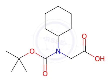 Chemical structure of N-Boc-N-cyclohexylglycine