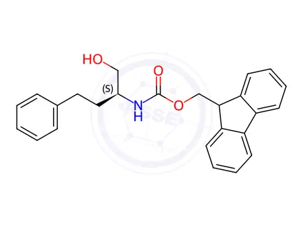 Chemical structure of Fmoc-(S)-2-amino-4-phenylbutan-1-olhydrochloride