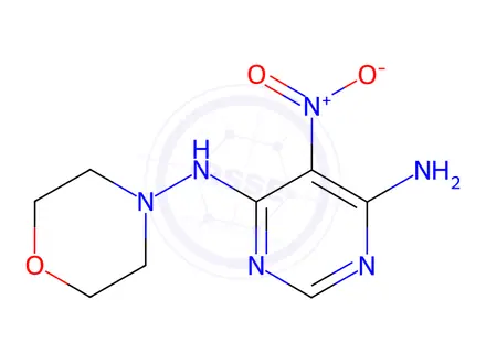 Chemical structure of N4-Morpholino-5-nitropyrimidine-4,6-diamine
