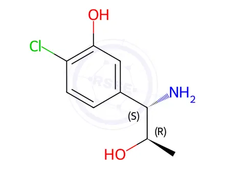 Chemical structure of 5-((1S,2R)-1-AMINO-2-HYDROXYPROPYL)-2-CHLOROPHENOL