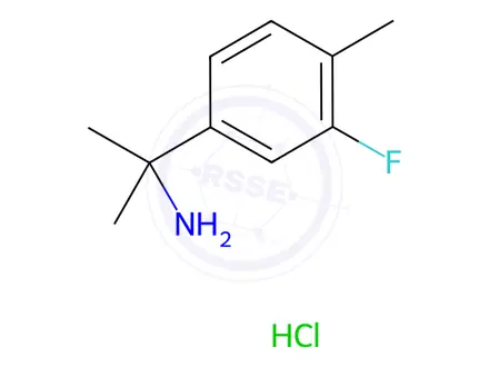Chemical structure of 2-(3-Fluoro-4-methylphenyl)propan-2-amine hydrochloride