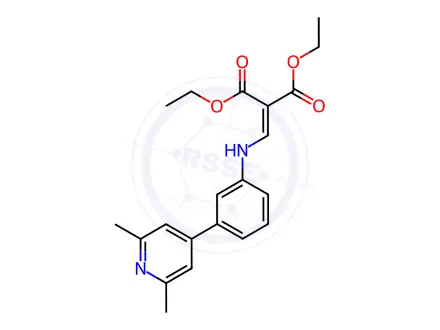 Chemical structure of diethyl [[[3-(2,6-dimethyl-4-pyridyl)phenyl]amino]methylene]malonate