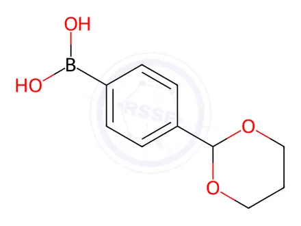 Chemical structure of Boronic acid, [4-(1,3-dioxan-2-yl)phenyl]-(9CI)