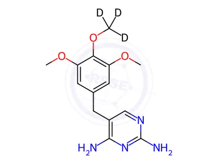 Chemical structure of Trimethoprim-[D3]