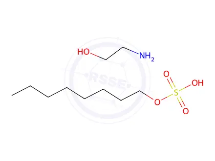 Chemical structure of (2-hydroxyethyl)ammonium octyl sulphate