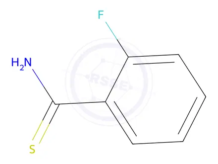 Chemical structure of 2-fluorobenzene-1-carbothioamide