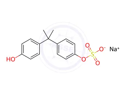 Chemical structure of Bisphenol A Monosulfate Sodium Salt